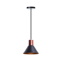 Ver imagem 1 de Lustre Pendente Costa Rica 17cm Preto Com Cobre Mesa Balcão Gourmet
