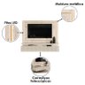 Estante Home Theater Suspenso Gaia com Aparador Estoril Calacata Off White – Madetec - 6
