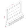 Estante Home Theater Suspenso Gaia com Aparador Estoril Calacata Off White – Madetec - 4