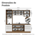 Ver imagem 5 de Armário de Cozinha Completa 240cm Rustic/Branco Veludo Lux Madesa 08