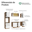 Ver imagem 6 de Armário de Cozinha Completa 240cm Rustic/Branco Veludo Lux Madesa 08