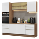 Ver imagem 4 de Armário de Cozinha Completa 240cm Rustic/Branco Veludo Lux Madesa 08