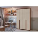 Ver imagem 5 de Guarda Roupa Solteiro 4 Portas e 2 Gavetas Alonzo New Branco - Lopas