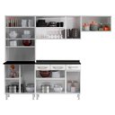 Ver imagem 4 de Cozinha de Aço Completa Modulada com Nicho para Micro-Ondas 4 Peças Topázio Branco