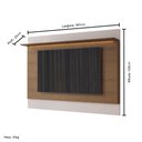 Ver imagem 3 de Painel para TV até 65 Polegadas 100% em MDF Enseada Rimo - Jequitibá/Palha
