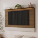 Ver imagem 1 de Painel para TV até 65 Polegadas 100% em MDF Enseada Rimo - Jequitibá/Palha