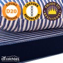 Ver imagem 5 de Puff Multiuso 3 em 1 Solteiro com Travesseiro Jacquard Azul BF Colchões