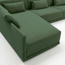 Ver imagem 4 de Sofá de Canto 5 Lugares com Chaise Lado Esquerdo em Sarja 336x196cm Verde Médio
