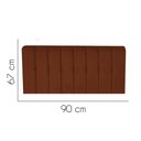Ver imagem 2 de Painel Estofada Kiara 90cm Solteiro Box Quarto Suede Terracota Telha - Gat Magazine