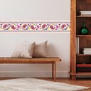 Ver imagem 3 de Faixa Decorativa Adesiva (autocolante) - Arabesco Rosa e Amarelo