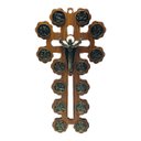 Ver imagem 1 de Crucifixo Via Sacra Cristo Ressuscitando Madeira 29 Cm