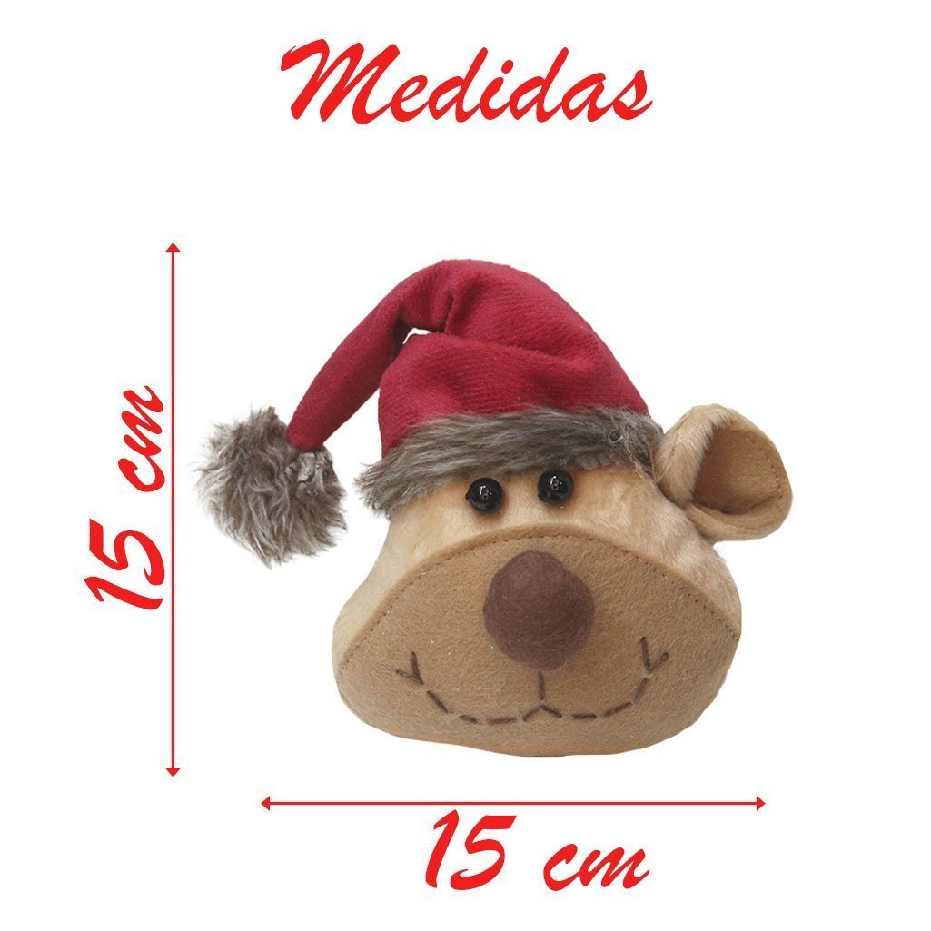 Enfeite Pendente Para Árvore De Natal Ursinho 15cm 4 Unidades - 2