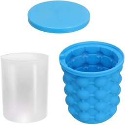 Ice Cube Maker Genie Forma de Gelo Balde Silicone Balde P/ Gelo - 3