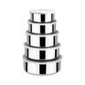 Conjunto de Potes INOX c/ Tampa 5 PEÇAS TopChef Conjunto de Pote Inox - 1