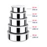 Conjunto de Potes INOX c/ Tampa 5 PEÇAS TopChef Conjunto de Pote Inox - 6