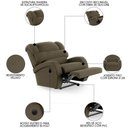 Ver imagem 7 de Poltrona do Papai Reclinável Kalie Power Elétrica Fh9 Veludo Capuccino - Mpozenato