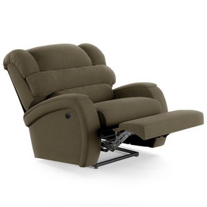 Poltrona do Papai Reclinável Kalie Power Elétrica Fh9 Veludo Capuccino - Mpozenato