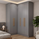 Ver imagem 2 de Guarda Roupas Modulado Closet de Canto 5 Portas Madrid
