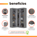 Ver mais imagens de Guarda Roupas Modulado Closet de Canto 5 Portas Madrid