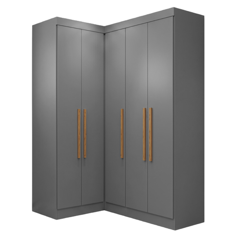 Guarda Roupas Modulado Closet de Canto 5 Portas Madrid