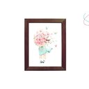 Ver imagem 1 de Quadro Decorativo Infantil Menina com Flores Aquarela:tabaco
