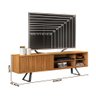 Rack Para TV Ripado Industrial Até 70 Polegadas Carvalho Nobre Calcedônia Shop JM - 4