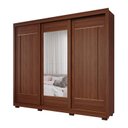 Ver imagem 3 de Guarda-Roupa Casal 3 Portas de Correr com Pés e Espelhos 269cm 100% MDF Olinda Espresso Móveis Marrom/Jequitiba