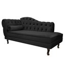 Ver imagem 3 de Kit Diva Recamier Juliana 140cm Lado Direito e 01 Poltrona Classic Suede Preto - Amarena Móveis