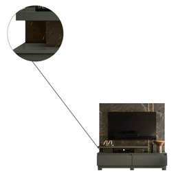 Home Theater Persa com Pés TV 75 2 Gavetas Jade Oliva Tana Decor Madetec - 3 Home Theater Persa com Pés TV 75 2 Gavetas Jade Oliva Tana Decor Madetec - 3