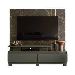 Home Theater Persa com Pés TV 75 2 Gavetas Jade Oliva Tana Decor Madetec - 2 Home Theater Persa com Pés TV 75 2 Gavetas Jade Oliva Tana Decor Madetec - 2