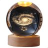 Luminária Abajur Bola de Cristal 3d Led Decorativa Espaço Other Presente Saturno Solar Galáxia Plane - 2