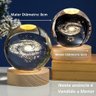 Luminária Abajur Bola de Cristal 3d Led Decorativa Espaço Other Presente Saturno Solar Galáxia Plane - 5