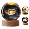 Luminária Abajur Bola de Cristal 3d Led Decorativa Espaço Other Presente Saturno Solar Galáxia Plane - 1