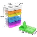 Ver imagem 6 de Organizador de Medicamentos Semanal 4X Dia com 28 Divisorias Suporte Acrilico Plastico Resistente