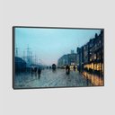 Ver imagem 1 de Quadro Atkinson Liverpool Quay By Moonlight Tela Moldura Preta 45X30Cm