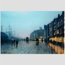 Ver imagem 2 de Quadro Atkinson Liverpool Quay By Moonlight Tela Moldura Preta 45X30Cm