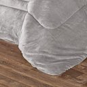 Ver imagem 3 de Coberdrom Queen Noruega Sherpa + Manta Flannel 1pç - Cinza