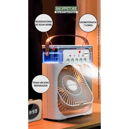 Ventilador Climatizador Pessoal com 5 Atomizadores de Névoa:Branco - 2