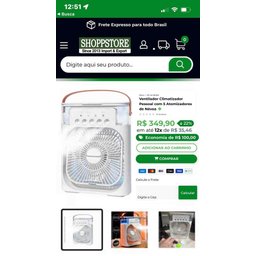 Ventilador Climatizador Pessoal com 5 Atomizadores de Névoa:Branco - 7