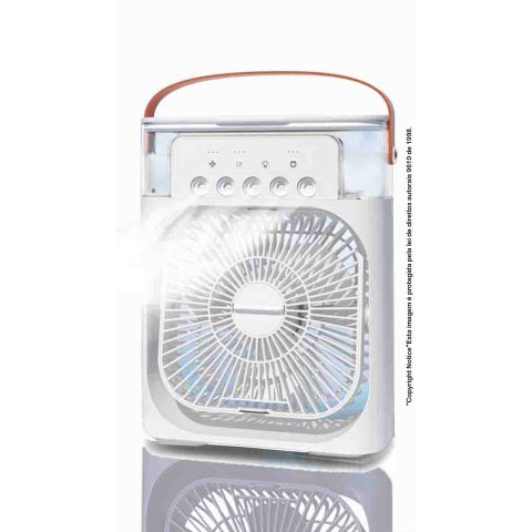 Ventilador Climatizador Pessoal com 5 Atomizadores de Névoa:branco