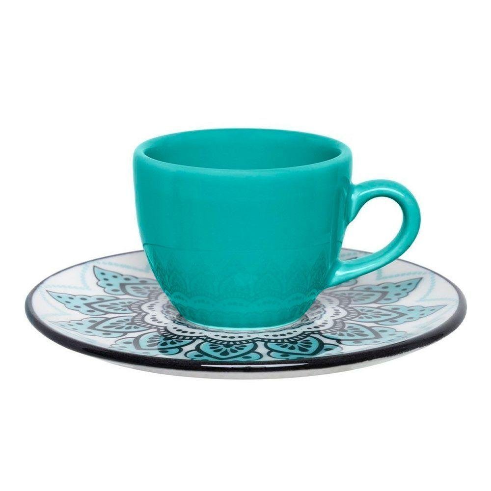 Kit 8 Xícaras com Pires Coup Serene Oxford® Porcelana 200ml - 1