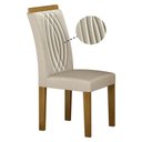 Ver imagem 4 de Mesa de Jantar Doha 160x80 Reto Off White Freijó Decor Off com 6 Cadeiras Freijó Joli Palha –