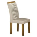 Ver imagem 3 de Mesa de Jantar Doha 160x80 Reto Off White Freijó Decor Off com 6 Cadeiras Freijó Joli Palha –