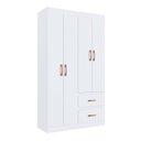 Ver imagem 3 de Guarda-roupa Solteiro Dallas 4 Portas 2 Gavetas - Doripel