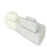 Sofá Ilha Sala de Estar Dakota 2 Módulos 316cm Encostos Almofadas Soltas Linho Cinza/OffWhite G33 -  - 4