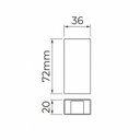 Ver imagem 2 de Balizador Stella Wall Micro LED 1 Facho Fechado IP65 2,5W Bivolt Branco - 3000k - Luz Amarela