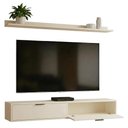 Ver imagem 5 de Rack TV 65 pol. Suspenso 160cm 2 Portas Lila Off White Z49 - Mpozenato