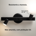 Ver imagem 6 de Trilho Eletrificado 2 Spot Led Gu10 Mr16 Canopla Tampa Cega Cor:preto