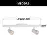 Trilho Eletrificado 2 Spot Led Gu10 Mr16 Canopla Tampa Cega Cor:preto - 10