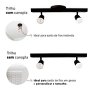 Ver imagem 5 de Trilho Eletrificado 2 Spot Led Gu10 Mr16 Canopla Tampa Cega Cor:preto